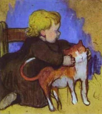 Gauguin Mimi e gatto